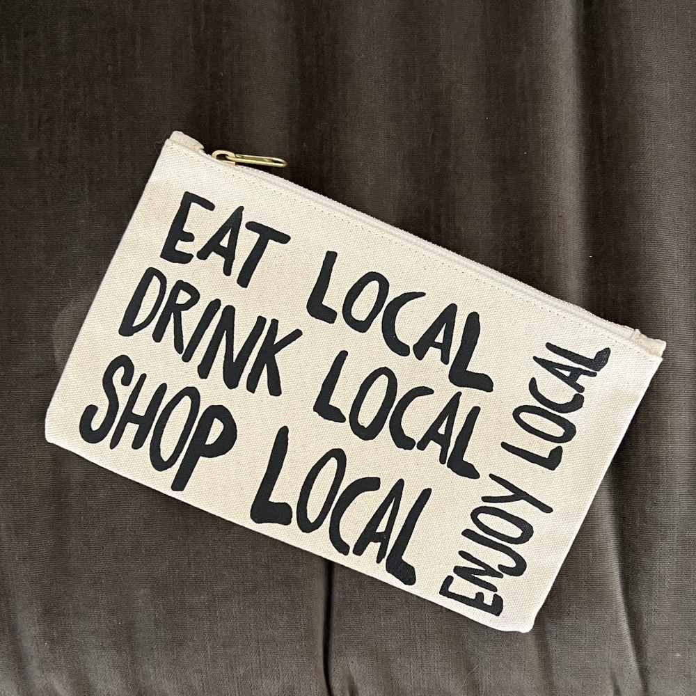 Enjoy Local Canvas Pouch